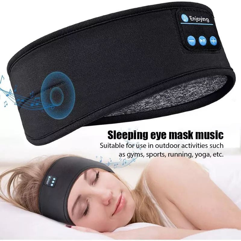 Wireless Bluetooth Music Headband With Built-In Headphones For Sports, Running, Gym, And Sleep – Comfortable Fabric Design With Hands
