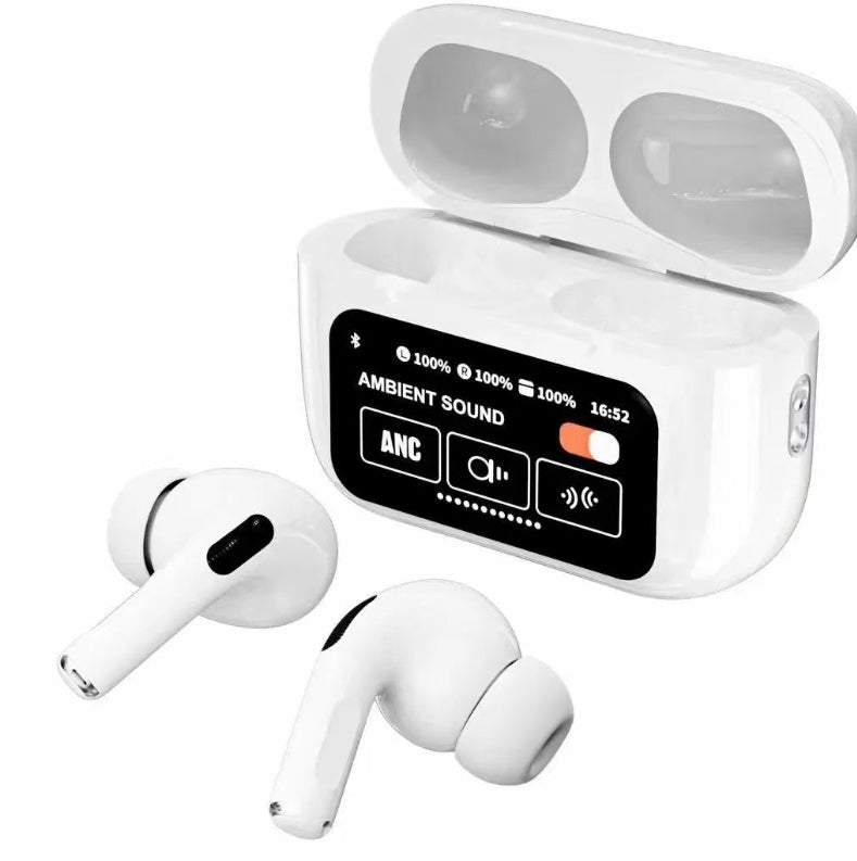 A9 Pro Earbuds ANC/ENC Touch Screen Display Noise Reduction Wireless Earbuds