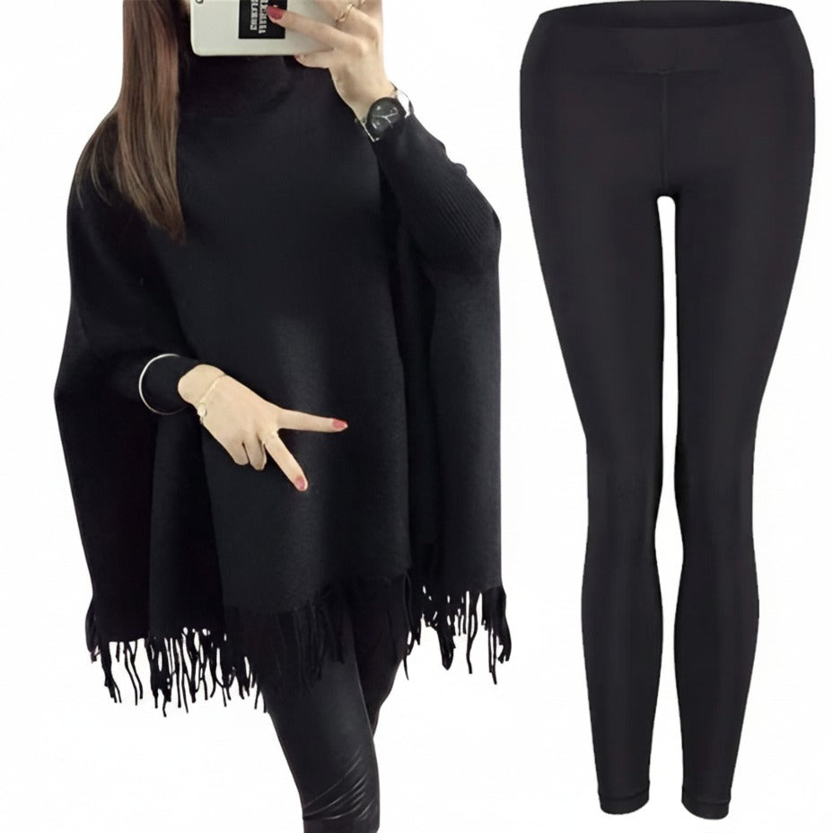 Printed Winter Collection Girls Fleece poccho track suit For Girls & Women