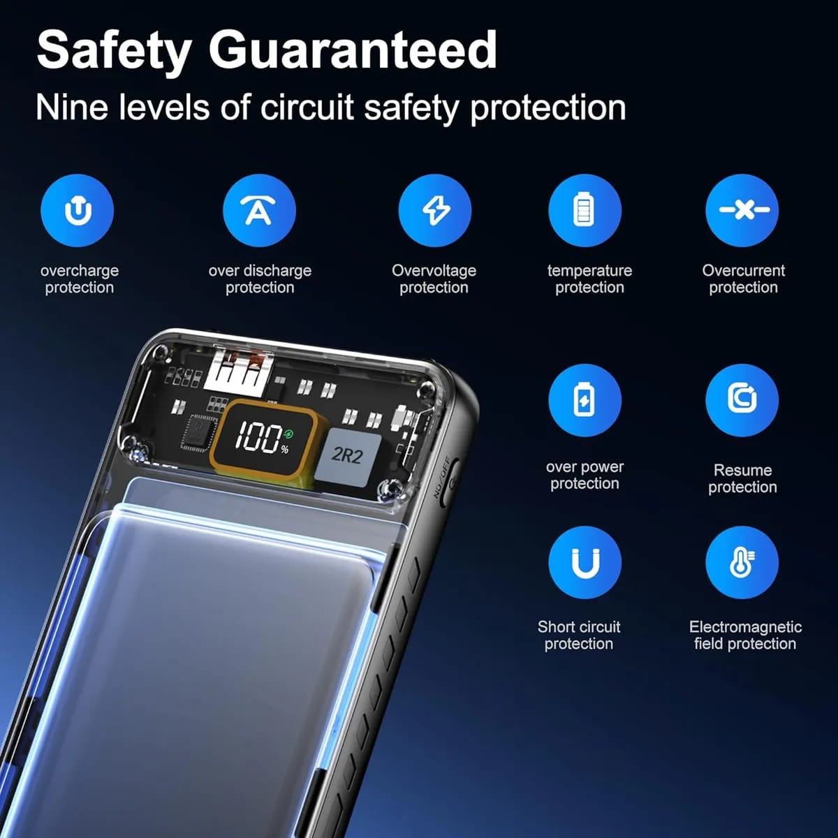 Battery Pack With Emergency Lighting Compatible Android Phones And Most Electronic Devices