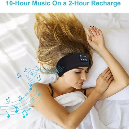 Wireless Bluetooth Music Headband With Built-In Headphones For Sports, Running, Gym, And Sleep – Comfortable Fabric Design With Hands