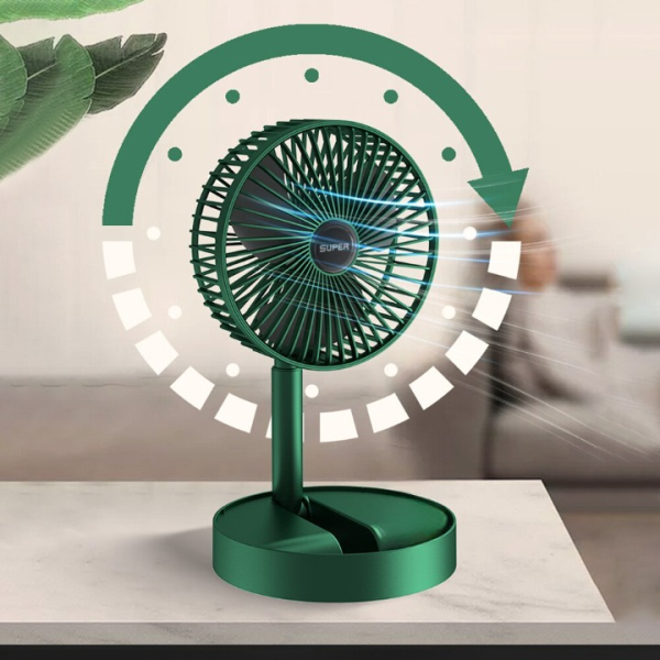 Folding Telescopic Floor Fan Summer Silent Desktop Direct Electric Fan For Office Bedroom School (random Color )