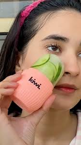 Kiwi Ice Roller Facial Massage | Silicone Cleansing Ice Lattice | Ice Cube Roller With Scrub – Random Color