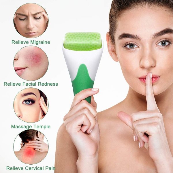 Marzahar Ice Roller For Face & Eye Puffiness Relief, Cold Gel Ice Face Roller Massager